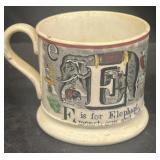 Early ABC mug E is for elephant