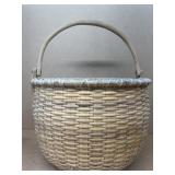 Early weave basket wooden handles