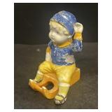 Japan bisque boy on sled