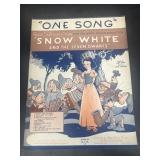 Walt Disney Snow White vintage sheet music