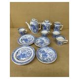 Mae and her dog tea set