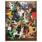 Plastic animals soldiers Cowboys