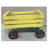 Yellow wooden wagon