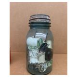 Blue ball jar number three with zinc lid