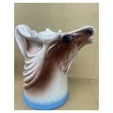 Moose head, water, pitcher