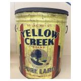 Yellow Creek pure lard can Elkhart Indiana