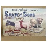 Shaw and son feeds sign wooden