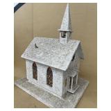 Light up musical church plays silent night