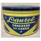 LAUREL crackers and cakes advertising can