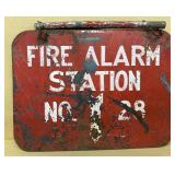 Fire station number 28 sign