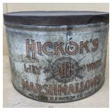 Hitchcock's Lily White marshmallow can Sidney Ohio