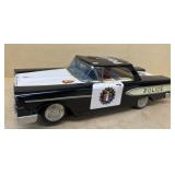 Battery operated highway patrol police car 1950s