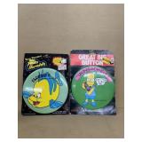 Bart Simpson and flounder, great big buttons