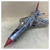 US Navy TIN toy airplane made in Japan