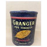 Granger pipe tobacco advertising can