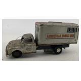 Tin toy armored car savings bank
