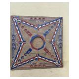 Red white and blue military theme marble game no