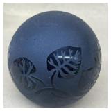 Black flowered paperweight