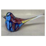 Multicolored bird paperweight
