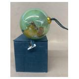 Hand-painted glass Christmas ornament