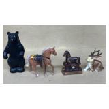 Souvenir, horses, rabbit, and bear