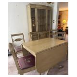 Mid-Century China Cabinet, Chairs, & Table **
