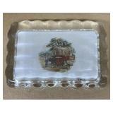 Farmer with cow paperweight