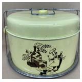 Mid-century metal cake cover