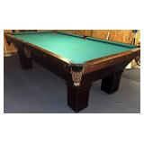 1927 Brunswick Pool Table and Accessories