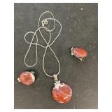 Monet earring and necklace set