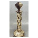 Olive wood candle holder