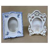 Porcelain picture frame holders