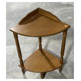 Coffee table corner shelf