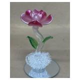 Crystal glass flower