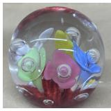 St Clair flower bubble paper weight