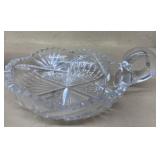 Brilliant crystal glass cut ANN KERR candy dish