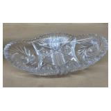 ELMICA glass company cut glass dish design n