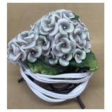 Electric light up art glass flower