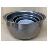 Stackable stainless steel bowls