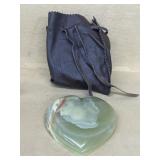 Marble heart paperweight