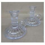 Glass candleholders