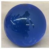 Blue world paperweight