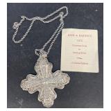 1972 Sterling silver Christmas cross reed