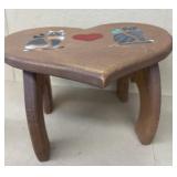 Heart shaped footstool