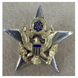 Sterling silver World War II army Eaglecrest star
