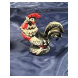 Porcelain rooster made in Japan, black-and-white