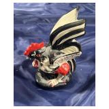 Porcelain rooster black-and-white early made in