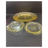 Yellow glass plates