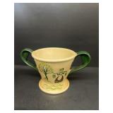 California pottery double handle glass