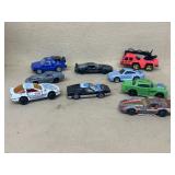 Diecast cars including knight rider car